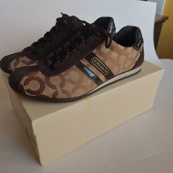 Coach Brown "Kathleen" Signature Sneakers - Picture 4 of 12